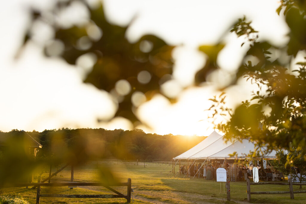 outdoor cape cod wedding with custom sailcloth tent 