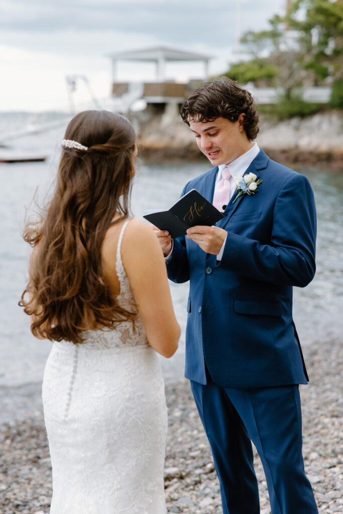 bride and groom private vows