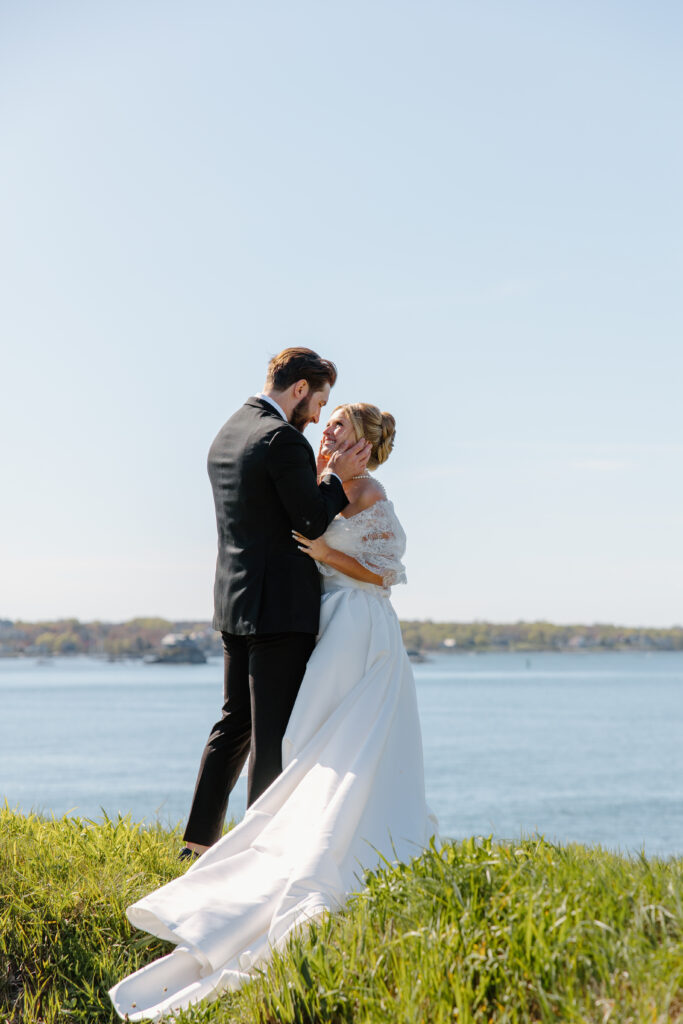 wedding first look bride and groom